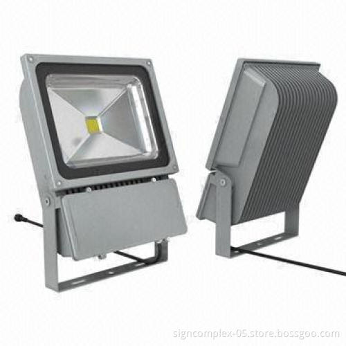 100W LED Floodlights with 60% Energy-saving Percentage and Use 1-piece Integrated High-power (COB)